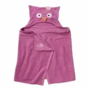 Jumping Beans® Purple Hoot Owl Hooded Bath Towel, Child Size Cotton Wrap