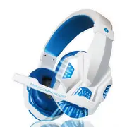 PC780 Wired Gaming Headphone Stereo Sound Headset With Microphone LED Audio Cable WHITEBLUE COLOR