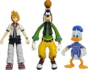 Diamond Select Toys Kingdom Hearts Select Series 2: Roxas, Donald Duck, & Goofy Action Figure Set