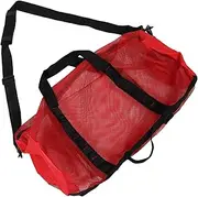 [GAROZATION] Large Capacity Mesh Beach Bag with Inner Zipper Pouch Versatile Travel Tote for Swimming Gym and Daily Use Durable Design