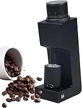 Electric Coffee Grinder, 30G Spice Pulverizer Machine with Stepless Adjustment, 38MM Six-Star Conical Grinding Disc, for Espresso, Moka Pot, Hand Brew, French Press, Cold Brew Black