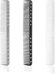 3Pcs Cutting Carbon Combs for Hair Stylist Haircutting Carbon Fiber Combs Professional Heat Resistant Comb, Barber Comb Hair Stylist All Purpose Combs Medium and Fine Tooth for Man Woman Clipper Cuts