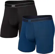 [SAXX Underwear Co.] Men's Underwear with Pouch Quest Quick Dry Mesh Boxer Brief Fly 2Pk