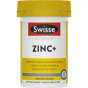 Swisse Ultiboost Zinc+ with Vitamins A B6 Magnesium - 60 Tablets