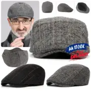 Men Beret Hat Driving Ivy Hat Cabbie Plaid Flat Golf Newsboy Gatsby Cap Duckbill