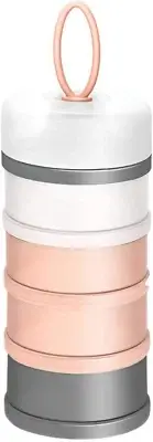 Kaptin Formula Dispenser, Non-Spill Portable Stackable Baby Milk Powder Dispe...
