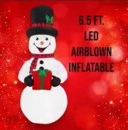 6.5 Ft. LED Snowman Airblown Inflatable Christmas Outdoor Decoration Holiday