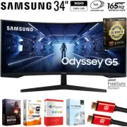 Samsung 34" Odyssey G55T WQHD Curved Gaming Monitor +26 Months Protection Bundle
