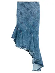 [AlaÏA] AlaÏA-Gonna A Spirale In Denim-Donna 36 FR