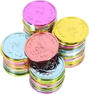 GARVALON 100pcs Clown Coin Satisfying Food Small Coin Props Play Coins Gaming Coins Play for Coin Toaster Clowns Favors Carnival Coin Plastic