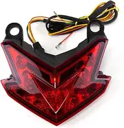 Motorcycle Taillight Brake Stop Indicator Tail Lamp Rear Light Turn Signal Lights For Z800 Z125 ZX636 ZX-6R NINJA(Red)