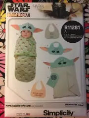 Simplicity Pattern 9433/R11281 Stars Wars The Mandalorian Baby Accessories NEW