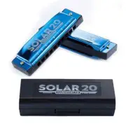 Diatonic key 10 hole harmonica with box harp instrument in the key of C