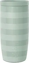 Simple Modern Voyager Signature | 16oz Travel Coffee Mug Tumbler with 360° Lid | Gifts for Women Men | Ceramic-Lined Insulated Stainless Steel Cold Brew Iced Coffee Cup | Eucalyptus Gingham