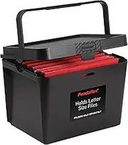 Pendaflex Portable File Box, Letter Size, 14.25" x 9.25" x 11", Black