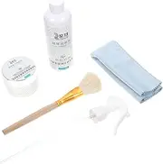 Kisangel 1 Set Professional Piano Cleaning Kit with Polishing Wax Cleaning Cloth and Brush for Piano Care and Maintenance
