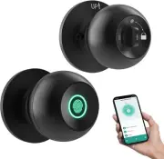GHome Smart Fingerprint Door Lock, Door Knob with App Smart Lock for Bedroom ...