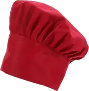 [VALICLUD] Reusable Chef Costume Hat Unisex Elastic Cooking Headwear for Professional Kitchens Easy Cleaning Red