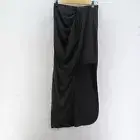 DEBBIE DABBLE By Angel Biba Womens Sz 10 Black Drape Maxi Skirt High Split