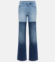 [Peter Do] Peter Do Patchwork high-rise straight jeans 25 blue