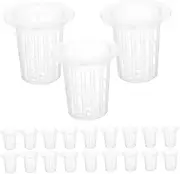 Toddmomy 50 Pack Net Pots for Hydroponics Garden Planting Baskets Mesh Cups Net Pots for Hydroponics Plastic Hydroponic Plant Pots Garden Net Cups