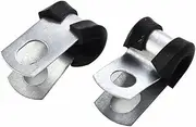 QCLCVBBFGW 12Pcs Brake Pipe Clips P Clips Rubber Lined Wiring Hose Brake Gas Line Pipe Fixing Clamp Fit For 3 16 Pipes