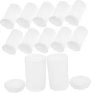 TEHAUX 200Pcs Plastic Film Canisters Airtight Storage Containers for Small Accessories Household Items Bait Coins Art Beads and More Portable Film Bottles