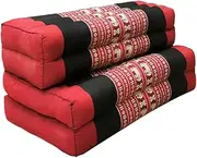Mango Trees Thai 3-Fold Zafu Meditation Cushion 100% Kapok Fold Out Cushion Yoga Mat