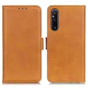 For Sony Xperia 1 V Cowhide Texture Phone Cover Wallet Stand Protective Phone Case