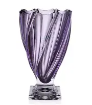 Footed Vase 13" VioletBud Vase Home Decor Czech Bohemia Crystal Flower Vase gift