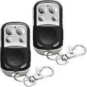 2 Pack Universal 433MHz Garage Door Remote Control Key Fob, Electric Gate Opener, Wireless Cloning Key Fob for Garage, Electric Gates