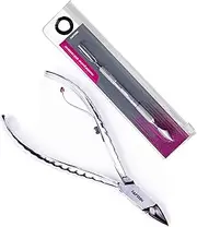 Professional 1/2 Jaw Cuticle Cutter Cuticle Nipper Stainless Steel Manicure Feet Hands Ingrown Toenail Cuticles Cuticle Scissors (Pink)