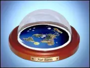 Flat Earth Map Dome Display Model - Sun Moon Stars