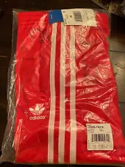 adidas Originals three stripes J SGirl Pants Corrid/White Kids Med BNIB Rtl $35