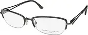 [Dana Buchman] Kellen Half-Rim Classic Womens/Ladies Casual Designer Eyeglass Frame/Glasses, Black, 49/16/130