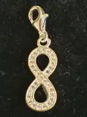 NEW Thomas Sabo Sterling Silver Infinity Charm CC1132 Cubic Zirconia 925