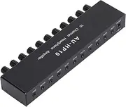 10 Channel Headphone Amplifier, Independent Control Stereo Audio Pre Amplifier with 1 Input and 10 Outputs DC 12V for Studio Use
