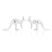 Sterling Silver Kangaroo Stud Earrings