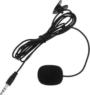 Yardwe 5Pcs Clip Microphone Wired Portable Mic for Recording Teaching Live Broadcast Compatible with Phone Laptop Desktop Durable Design Easy Attachment