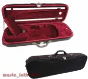 New Color Enhanced 4/4 Foamed/Oblong Shape Violin Case + Free Violin String Set