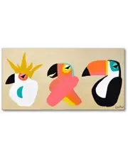 Ready2HangArt Tres Amigos Wrapped Canvas Wall Art by Lisa Kaw