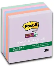 Post-It Lined Super Sticky Notes Bali Recycled 101 x 101mm 6-Pack
