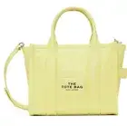NWT {MARC JACOBS} Tender Yellow The SMALL Tote Bag Croc Embossed Leather Tote