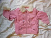 Gymboree PARK CITY LUXE Princess Snowdrop Pink Cord Faux Fur Jacket Coat NWT 5