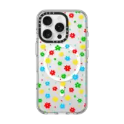 iPhone 16 Pro Clear Case MagSafe Compatible Flowers and Dots by Matthew Langille