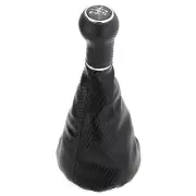 2Pcs 5 Speed Carbon Fiber Gear Shift Knob Gaiter Boot Cover For Volkswagen Golf MK3 T4