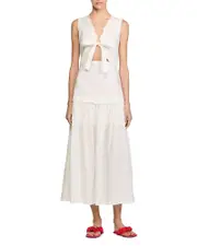 Sandro Crinkled Maxi Dress