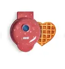 Dash Heart Miniature Waffle Maker with Heart Print Lid
