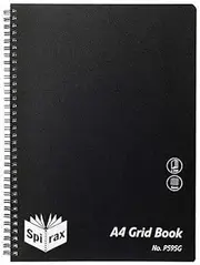 Spirax Grid Book S/O A4 200 Pages Black No. P595G