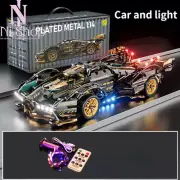 1:14 Roadster RC Car Racer Building Block Black V12 Brick Toy DIY Assembly Gift